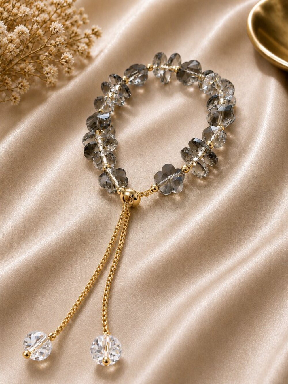 Elegant adjustable bracelet pully crystal Bracelet